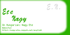 ete nagy business card